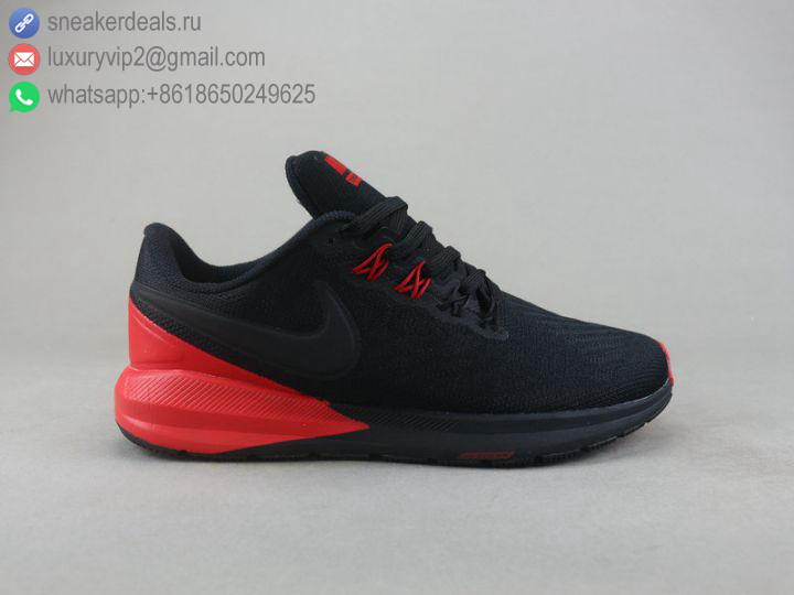 NIKE AIR ZOOM STRUCTURE 22 BLACK RED MEN RUNNING SHOES